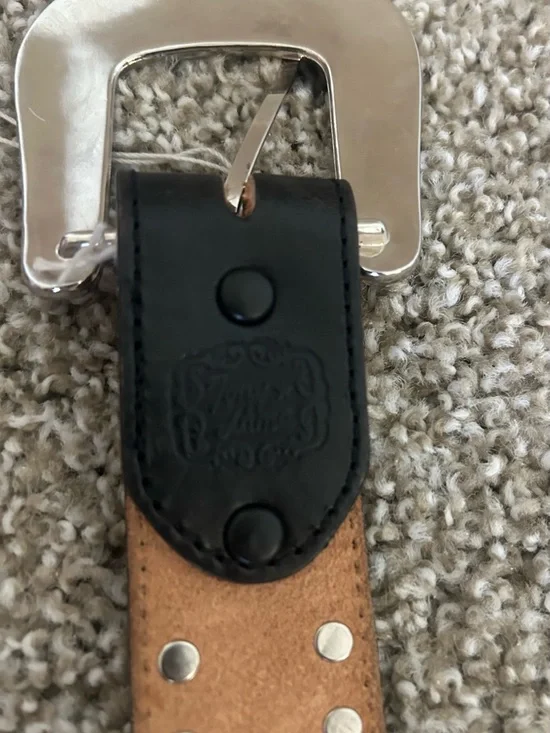 Tony Lama vintage Rhinestone Embellished leather belt - Picture 4 of 5